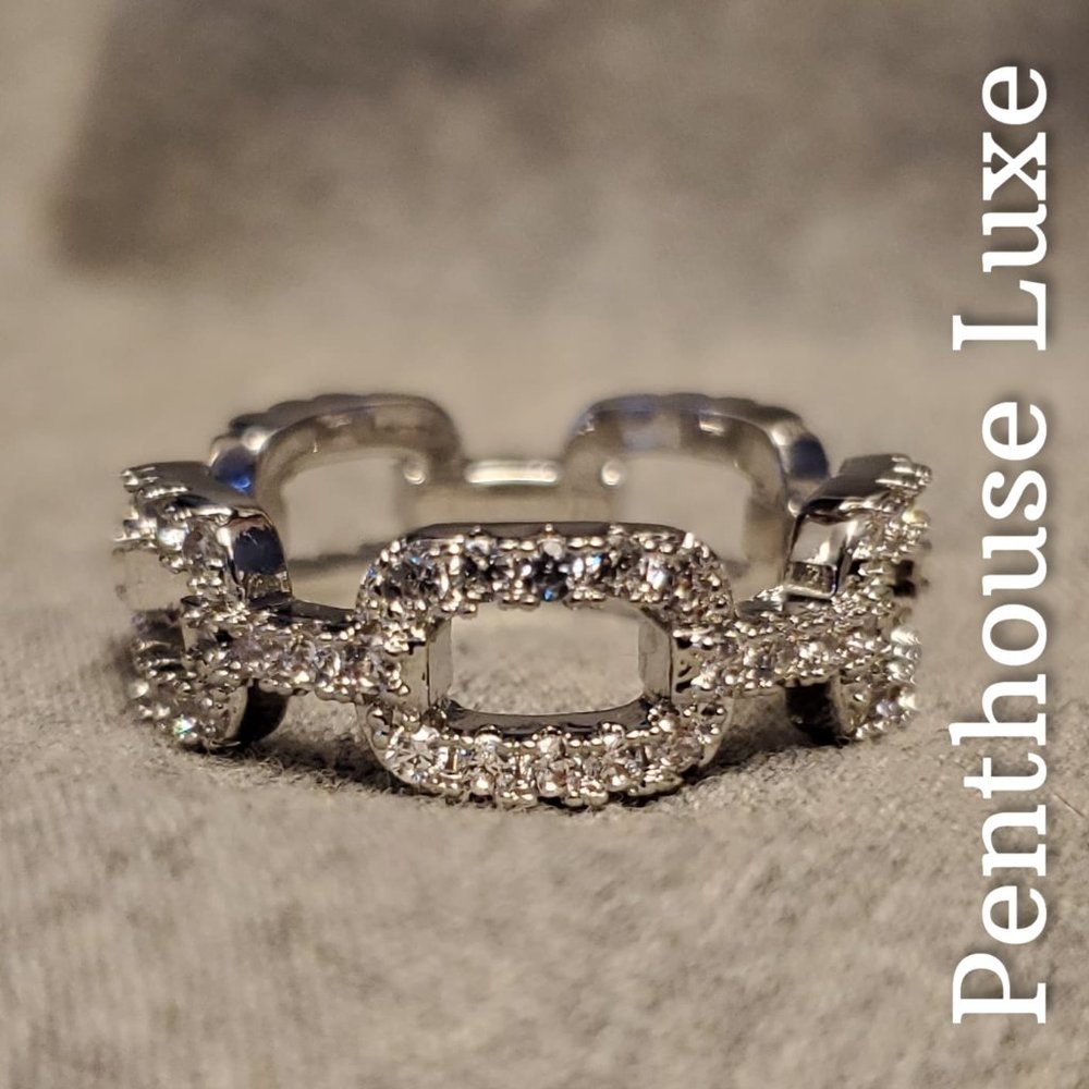 Chain Link Micro Paved Ring - Picture 4 of 6